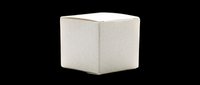 Small white cardboard gift box isolated on transparent background, ready for T-shirt design, stickers, clipart, print on demand, and sublimation projects.