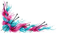 Vibrant magenta and turquoise liquid paint splashes with flowing strokes and dynamic movement, suitable for creative design projects and artistic backgrounds.