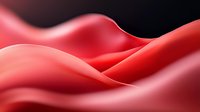 Smooth flowing red waves create abstract landscape with gentle curves and gradients against dark background, suitable for luxury brand presentations and modern designs.