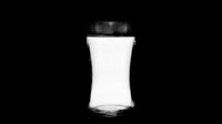 Empty glass jar with black metal lid isolated on transparent background, ready for design use on t-shirts, clipart, stickers, and print-on-demand products.