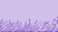 Elegant purple lavender floral border with decorative swirls and botanical elements on soft lilac background for wedding invitations and feminine designs.