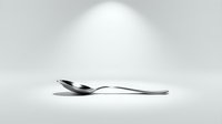 Twisted silver fork on white background, isolated and ready for design use on merchandise, packaging, and culinary marketing materials.