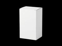 Blank white rectangular box isolated on transparent background, ready for packaging design, product mockups, branding, print-on-demand, and sublimation projects.