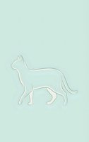 Minimalist cat silhouette outline in soft sage green tones for modern pet design projects and feline lover merchandise.