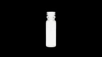 Clear glass vial with screw cap isolated on transparent background, ready for product design, packaging mockups, sublimation, print-on-demand, and clipart applications.