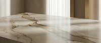 Polished marble countertop with natural veining in neutral tones, suitable for kitchen and bathroom design projects and interior visualization.