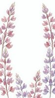 Watercolor floral frame with pink and purple leaves on white background. Botanical border for wedding invitations, greeting cards and feminine designs.