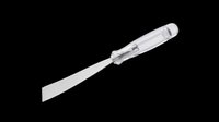 Flat chisel tool with transparent handle isolated on transparent background, ready for clipart, print-on-demand, sublimation, t-shirt design and sticker applications.
