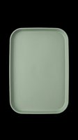 Sage green rectangular tray with rounded corners, isolated on transparent background. Ready for product mockups, kitchen design, home decor graphics, t-shirt prints, and sublimation projects.