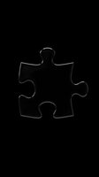 Black puzzle piece isolated on transparent background, ready for clipart, t-shirt design, stickers, print-on-demand products, and sublimation projects.