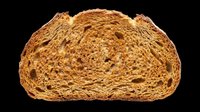 Whole grain bread slice isolated on transparent background, ready for food design, stickers, print on demand, T-shirt graphics, clipart, and sublimation projects.