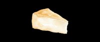 Slice of aged cheddar cheese with pale yellow color isolated on transparent background, ready for culinary designs, food packaging, restaurant menus, and print-on-demand products.