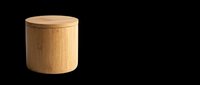 Wooden cylindrical container with lid isolated on transparent background, ready for clipart, print-on-demand, sublimation, t-shirt design, and sticker applications.