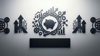 Modern technology wall art featuring circuit board patterns and digital elements with central sphere design for contemporary office decor.