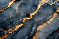 Luxurious dark blue marble texture with golden veins creating dramatic contrast, abstract natural stone pattern for interior design and decoration.