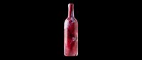 Red wine bottle with artistic painted texture, isolated on transparent background. Great for stickers, t-shirt design, print on demand, sublimation, and clipart projects.