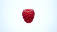 Fresh red raspberry isolated on white background, ready for food and beverage design, packaging, and culinary projects.