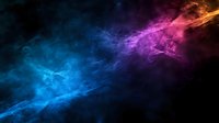 Vibrant cosmic nebula with glowing blue and pink colors merging in dark space, creating dramatic celestial atmosphere for astronomy and space designs.