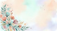 Watercolor floral arrangement with soft pastel blooms and green foliage on light background, isolated design element for invitations, greeting cards, and decorative projects.