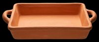 Terracotta baking dish with handles, isolated on transparent background. Ready for culinary design, recipe graphics, cooking blogs, kitchen product mockups, and food-related digital projects.