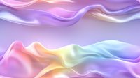 Smooth flowing waves in pastel rainbow colors create dreamy abstract background with soft gradients and gentle curves, suitable for modern design projects.