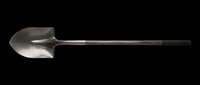 Metal shovel with pointed blade isolated on transparent background, ready for T-shirt design, stickers, clipart, print on demand, and sublimation projects.