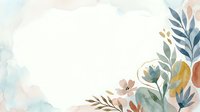 Watercolor botanical elements with soft pastel tones arranged on white background, isolated and ready for design use on invitations, cards, and branding projects.