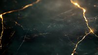 Dark emerald green marble texture with glowing golden cracks and veins on luxurious stone surface. Abstract natural pattern background for elegant design.