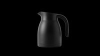 Matte black thermal carafe isolated on transparent background, ready for t-shirt design, clipart, stickers, print on demand, and sublimation projects.