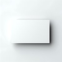 Clean white rectangular business card mockup with soft shadow on light background, perfect for branding and identity design presentations.