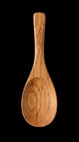 Rustic wooden spoon with natural grain texture, isolated on transparent background. Ready for kitchen clipart, t-shirt design, print on demand, stickers, and sublimation use.