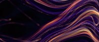 Abstract flowing waves in purple and gold with glittery texture creating dynamic liquid motion for modern digital backgrounds and luxury design projects.