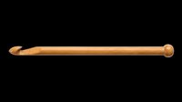 Wooden crochet hook isolated on transparent background, ready for T-shirt design, clipart, stickers, print on demand, and sublimation craft projects.