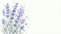 Watercolor lavender flowers with soft purple blooms and green stems on white background. Botanical illustration for aromatherapy and wellness designs.
