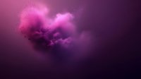 Mystical pink and purple cosmic cloud formation with glowing particles against dark background creates dreamy atmospheric effect for fantasy designs.