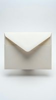 Opened cream envelope with white flap on neutral background, isolated for mail, correspondence, and business communication design projects.