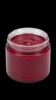 Deep burgundy cosmetic cream in clear glass jar, isolated on transparent background. Ready for beauty product packaging, skincare labels, cosmetics marketing, print-on-demand designs, and digital beauty illustrations.
