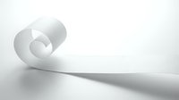 White paper ribbon curled in elegant spiral shape on clean background for creative projects and minimalist design concepts.