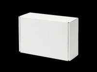 Blank white rectangular box isolated on transparent background, ready for custom branding, product packaging design, print-on-demand projects, sublimation, and commercial mockups.