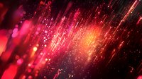 Glowing red and orange light streaks with bokeh effects create dynamic motion trails against dark background, adding magical atmosphere for festive designs.