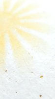 Bright golden sunburst rays radiating from corner with warm light beams and scattered golden particles on white textured background for design projects.