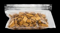 Wood chips in a clear zip-lock bag, isolated on transparent background. Ready for T-shirt design, stickers, clipart, print on demand, and sublimation projects.