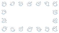 Cute ghost characters with simple facial expressions and sparkle details, isolated on white background. Perfect for Halloween designs, children's illustrations, greeting cards, and festive decorations.
