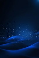 Glowing blue waves with sparkling stars against dark background create mesmerizing abstract landscape for luxury branding and modern design projects.