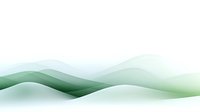 Minimalist green waves abstract background with smooth flowing lines and gradient transparency creates serene mountain-like landscape effect.