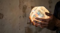 Hands holding glowing globe with currency symbols, representing global finance, investment opportunities, and international business growth for economic concepts.
