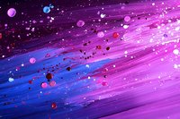 Abstract cosmic background with glowing particles and light streaks in vibrant purple and blue colors, creating dynamic motion effect for space-themed designs.