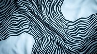 Abstract flowing wave pattern with organic striped lines in black and white, creating dynamic movement. Suitable for backgrounds, textile design, and modern graphic projects.