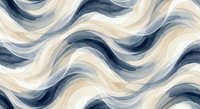 Abstract flowing waves in navy blue and cream colors creating dynamic movement pattern for modern interior design backgrounds.