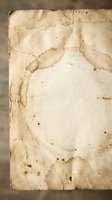 Aged weathered paper texture with coffee stains and worn edges for vintage design projects and antique document backgrounds.